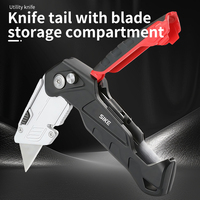 Kleines faltbares multifunktion ales Karam bit faltbares Flachtaschen-Steek-Taschen messer aus Metall für Camping