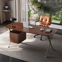 Bureau en bois massif de luxe léger, bureau d'ordinateur minimaliste haut de gamme pour la maison, bureau d'écriture artistique et bureau de travail