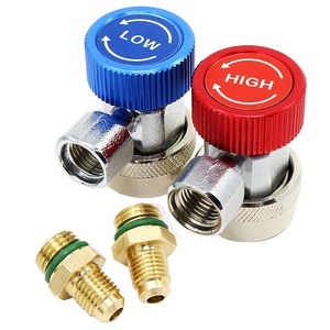Bộ Chuyển Đổi Đầu Nối Khớp Nối Nhanh R134A, Cao & Thấp Có Thể Điều Chỉnh Với Ống Loe Nam 1/4" - Product Image 2