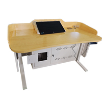 Podium intelligent équipé d'un ordinateur intégré et d'un scanner de documents caché idéal comme pupitre pour l'équipement d'enseignement des enseignants