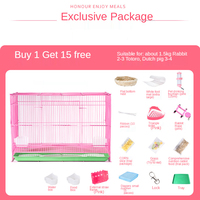 Cage d'intérieur surdimensionnée pour lapin et chien en métal de qualité avec boîte de style simple de couleur unie emballée