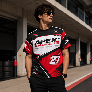 T-shirt graphique Racing Culture à rayures rouges et blanches, style Motorsport, tee-shirt streetwear surdimensionné - Product Image 1
