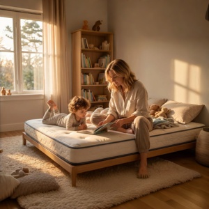 Matelas en mousse à mémoire de forme de qualité supérieure, taille twin, full, queen, king, fermeté moyenne, ergonomique, avec housse tricotée, pour chambre à coucher, hôtel - Product Image 1