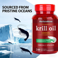 Exportation transfrontalière d'huile de krill en capsules molles, complément alimentaire, 240 capsules, vente directe des fabricants source, en stock