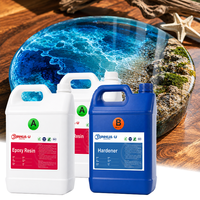 Résine époxy liquide transparente 2:1 pour coulage profond, forte, écologique, pour les chefs-d'œuvre artisanaux