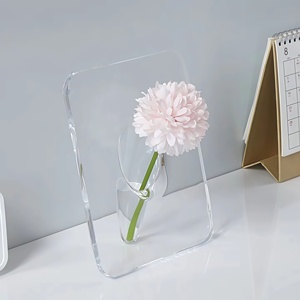 Wholesale Modern <b>Acrylic</b> Photo <b>Frame</b> Vase Hydroponic Decorative Flower for Home Office Decor - Product Image 2