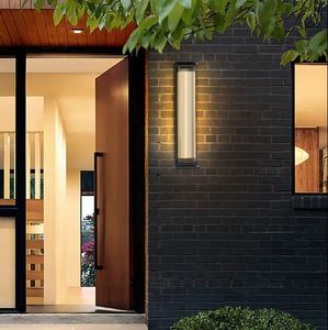 Appliques murales d'extérieur étanches IP65 à rayures pour cour, <span class=keywords><strong>garage</strong></span>, porche, balcon, chemin de villa, <span class=keywords><strong>chemins</strong></span> de jardin - Product Image 3