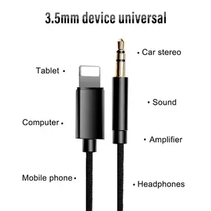 1.2M उच्च गुणवत्ता औक्स ऑडियो केबल करने के लिए 3.5mm जैक कार हेड फोन्स औक्स के लिए स्पीकर ऑडियो केबल कनवर्टर केबल