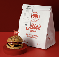 Boîtes à hamburgers écologiques en kraft, emballages jetables à emporter, contenants à hamburgers recyclables anti-huile pour restaurant, camion de nourriture