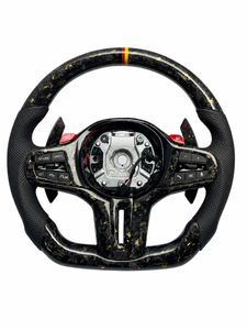 One-Stop-Anbieter für Maßgefertigte Farbige Carbon-Faser-Rennlenkräder mit Flachem Boden, Wildleder-Griff und Roter Naht, Inklusive Tachometer-Anzeige - Product Image 1