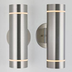 Applique murale extérieure en acier inoxydable GU10 projecteur de jardin monté en surface 2*7W blanc chaud externe haut et bas applique murale - Product Image 3