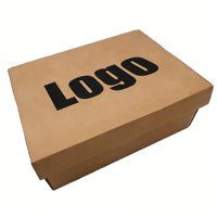 Boîtes de rangement pour chaussures en carton de luxe avec impression personnalisée, logo noir et rouge, grande taille, pour chaussures de sport.