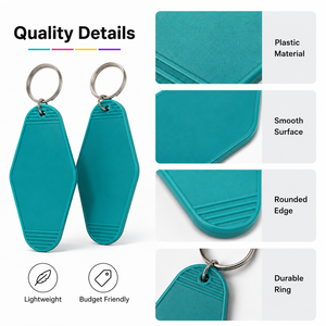 Porte-clés en plastique personnalisé avec logo, style motel vintage, plusieurs couleurs, porte-clés rétro personnalisé pour hôtel, pour cadeau promotionnel en gros - Product Image 3