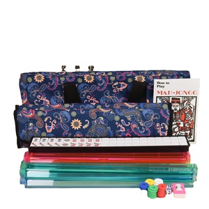 Ensemble <span class=keywords><strong>de</strong></span> Mahjong <span class=keywords><strong>de</strong></span> luxe américain en mélamine, kit <span class=keywords><strong>de</strong></span> jeu complet, sac <span class=keywords><strong>de</strong></span> Mahjong, 4 supports <span class=keywords><strong>de</strong></span> pions, compteur <span class=keywords><strong>de</strong></span> scores, jetons <span class=keywords><strong>de</strong></span> poker, accessoires complets - Product Image 1
