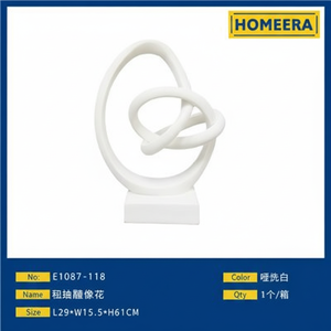 Elegante Art Deco resina ornamento escultura artesanía diseño planta 29x155x41CM para la decoración del hogar al por mayor suministro a granel - Product Image 1