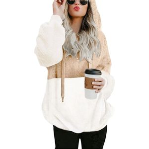 Sudadera con Capucha FOXA Sherpa para Mujer, Manga Larga, Forro Polar, Cálida para Invierno, con Bolsillos, Antipelusas - Product Image 1