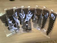 Extensions de cheveux naturels vierges brésiliens pour femmes, en lots de cheveux humains Remy à cuticules alignées, haute densité, double trame machine