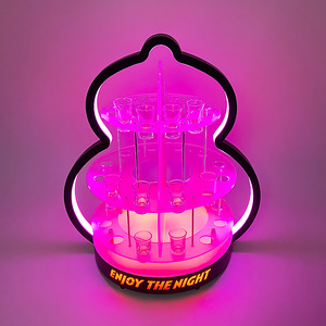 Type Light LED Birdcage Cup <b>Rack</b> With Colorful Lights For <b>Bar</b> KTV Beverage Serving - Product Image 2