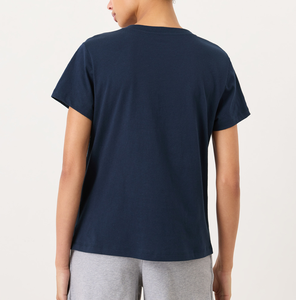 T-shirts pour femmes en coton 100% personnalisés OEM, 210 g/m², col en V, manches courtes, t-shirt pour filles, impression DTG sur t-shirt - Product Image 2