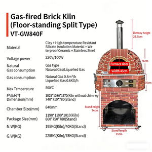 Four à <span class=keywords><strong>pizza</strong></span> italien au bois, professionnel, pour usage commercial, en pierre, en briques, pour l'intérieur, de style napolitain, XM QDMECH - Product Image 6