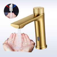 Robinet à capteur sans contact moderne en acier inoxydable 304 avec cartouche céramique, finition nickel brossé