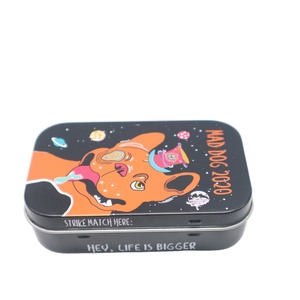 Quà Tặng & Thủ Công Logo Của Khách Hàng Đóng Gói Mặt Hàng Hình Chữ Nhật PVC Hộp Thiếc Kim Loại Nhỏ Với Nắp Bản Lề - Product Image 1