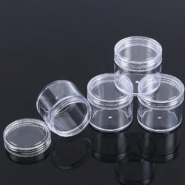 1g 2g 3g 5g 10g 15g 20g conteneur cosmétique noir transparent petit récipient d'emballage cosmétique en plastique vide pour concentré