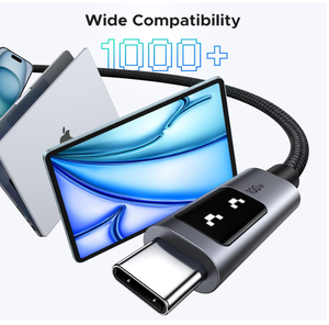 Câble USB-C vers USB-C Ugreen L509 100W PD à charge rapide avec affichage LED, E-Marker, câble de données tressé en nylon pour ordinateur portable, téléphone, tablette - Product Image 4