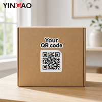 Autocollant personnalisé avec code QR, découpé, imperméable, résistant aux rayures, en vinyle, pour boîte d'expédition, gobelet à café, emballage, autocollants logo