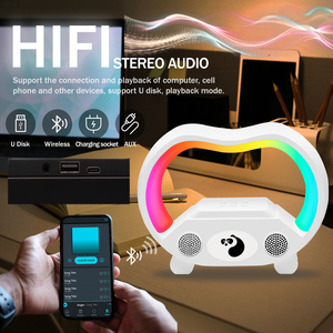 Nouvelle arrivée Mini haut-parleurs portables sans fil avec LED RVB Super Bass & Active Stereo Woofer HiFi Music 10W Puissance <span class=keywords><strong>de</strong></span> sortie - Product Image 2