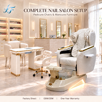 Mobilier de salon de manucure personnalisable de luxe, chaises de manucure et de pédicure, fauteuil de spa pour les pieds avec massage et bain à remous