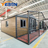 Casa Modular Prefabricada de Acero, Expandible, de Lujo, de 20 pies, Casa Contenedor Plegable Prefabricada de 40 pies
