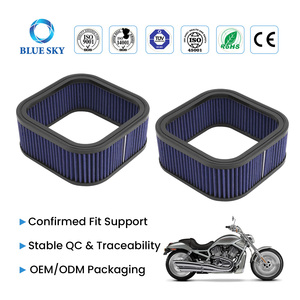 Filtro Aria per Moto Sostitutivo HD-1102 29437-01 29437-01A EO82A6 per <span class=keywords><strong>Harley</strong></span> V-ROD <span class=keywords><strong>VRSC</strong></span> 2002-2006 69CI - Product Image 1