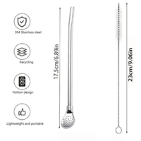 Cuillère-filtre en acier inoxydable 304, réutilisable et détachable, pour Yerba Mate, accessoires pour bar et fête