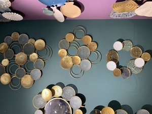 Décoration <span class=keywords><strong>murale</strong></span> <span class=keywords><strong>en</strong></span> fer forgé blanc, forme de fleurs, pour hôtel contemporain, pour salon, intérieur, Art métallique, décoration à suspendre - Product Image 6