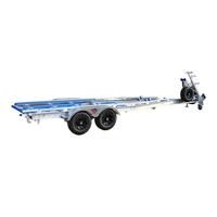 Remorque pour bateau robuste de 28 pieds en aluminium avec échelle et freins hydrauliques