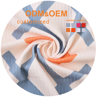 Tissu tricoté imprimé en polyester et élasthanne, doux, chaud, extensible, respirant, lourd, à motif losanges, pour vêtements de filles