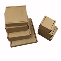 Boîte d'emballage d'emballage plat imprimé de logo personnalisé Boîte postale d'expédition kraft pliante découpée à l'emporte-pièce en carton ondulé