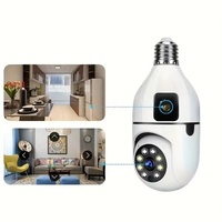 Caméra de sécurité extérieure Wi-Fi E27 à double objectif 2MP+2MP 4MP, panoramique 360° PTZ, avec ampoule LED