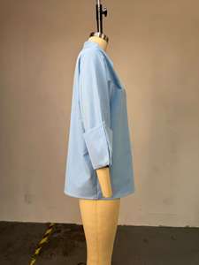 GX3151 Camicetta da <span class=keywords><strong>Donna</strong></span> di Alta Qualità Moda 2025 con Collo Rovesciato e <span class=keywords><strong>Mezza</strong></span> <span class=keywords><strong>Manica</strong></span> con Bottoni - Product Image 5