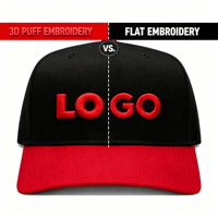 Casquette Snapback 5 Panneaux Brodée en 3D Personnalisée, Casquette de Baseball en Toile Bicolore Personnalisée avec Slogan Personnalisé