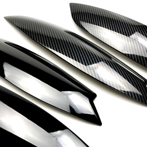 Volkswagen Golf 5 Headlight Brow Decal Piano Black ABS Lantern Eyebrow Body Stickers - Product Image 2