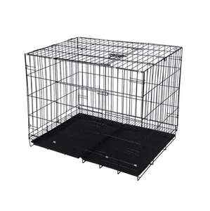 Factory Price Iron Black Foldable Dog Cat Pet Cages & Houses Customize Other Pet Cages