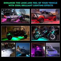 Luces LED ultrabrillantes de roca de 6 colores gran angular para RGB sólido ABS cuerpo ligero RF mandos a distancia APP Auto Exterior