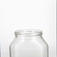 Vente en gros 600ml vide clair rond de qualité alimentaire joint bocal de stockage en verre confiture Sauce conserves de cornichons bocal en verre personnalisé