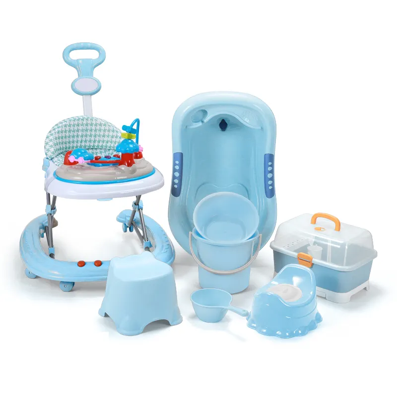 New Plastic Baby Bathtub Set 10pcs With Potty pram stool bathtub bucket Spoon toilet bottle holder