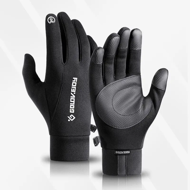 Unisex wholesale best selling custom motorcycle bicycle anti-slip touch screen windproof water-resistant cycling gloves