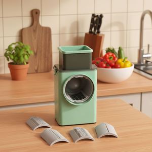 Coupe-légumes manuel multifonction Storm à manivelle, râpe, hachoir et trancheuse pour usage domestique en cuisine - Product Image 1