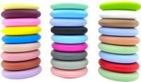Anneau de dentition en Silicone rond sans Bpa pour bébé, collier d'allaitement, pendentif de perles, soulage la douleur, 10 pièces