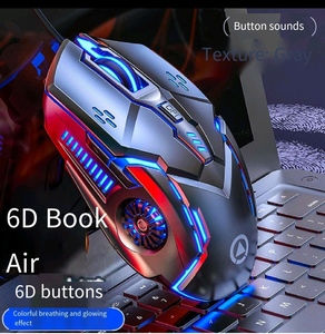 เมาส์เกมมิ่งแบบมีสายสำหรับคนถนัดขวา รุ่นสั่งทำพิเศษ ไฟ RGB สวิตช์แบบเงียบ ใช้พอร์ต USB - Product Image 3